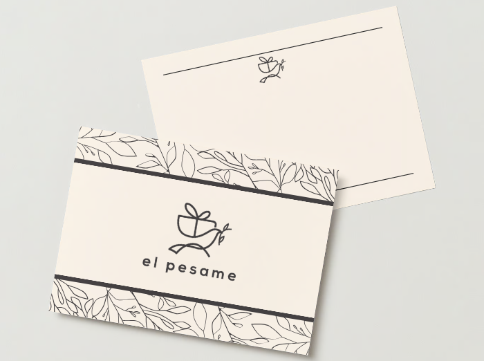 Tarjeta de Condolencias Personalizada